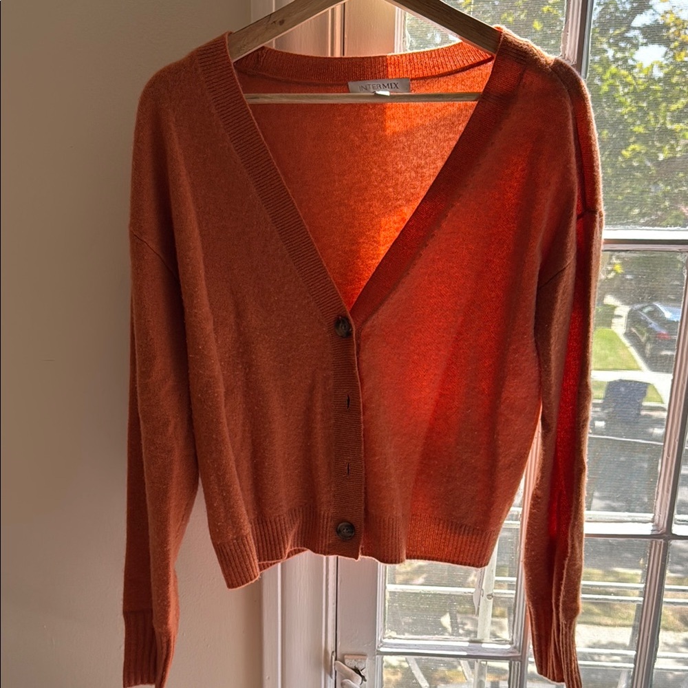 Intermix Cashmere Burnt Orange Sweater